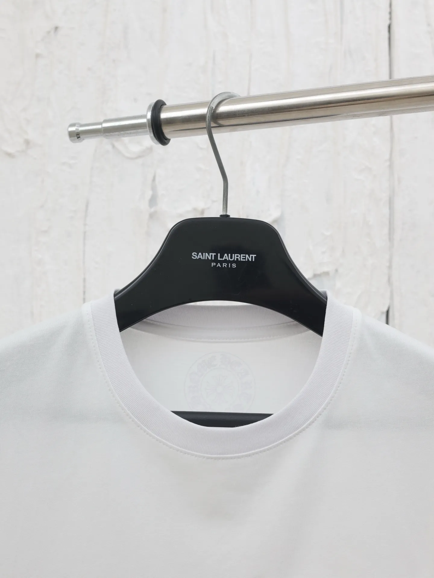 🅿️280 Chrome Hearts*/Chrome Hearts 25 new shadow cross short-sleeved T-shirt. The fabric is made of 26-woven 200g cotton, and the printing is hand-printed with glue. Size: S/M/L